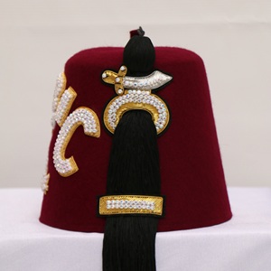 Nuevo 2023 Santuario personalizado Fez Templo personalizado de alta calidad Granate Shriner Fezzes - Product Image 5