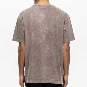 Moda Acidwash camiseta hombres elegante Casual Look cómodo algodón duradero diseño único ligero todos los días armario esencial - Product Image 2