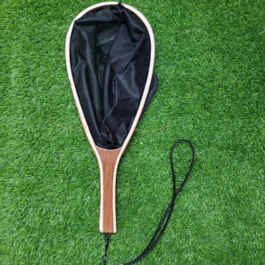 Red de Aterrizaje para Pesca con Mosca al Aire Libre, Red de Trucha, Marco de Madera con Red de Goma Fundida a Mano, Red de Pesca para Aterrizaje de Thor - Product Image 1