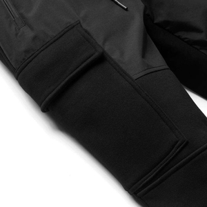 Pantalon cargo en toile brodé personnalisé pour hommes, avec poches latérales et fermeture à cordon, pantalon de fitness décontracté de couleur unie (100% coton) - Product Image 4