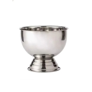 Beautiful Round Metal Champagne <b>Bowl</b> With Base Silver Finished Wine Cocktail Storage <b>Bowl</b> for Home Bars Hotels Use - Product Image 3