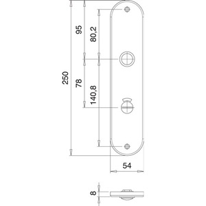 Paquete de 2 Señales de Renovación de Acero Inoxidable 206 WC F00, Distancia entre WC 78mm, Accesorios para Baño y Aseo - Product Image 5