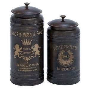 Decorative vintage design metal kitchen <b>canister</b> set for farmhouse rustic modern countertop storage <b>coffee</b> <b>tea</b> <b>sugar</b> - Product Image 4
