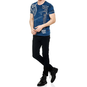 T-shirt décontracté pour homme, 100 % coton, léger et respirant, avec impression numérique et logo personnalisé de votre marque, effet délavé à l'acide, vente en gros - Product Image 4