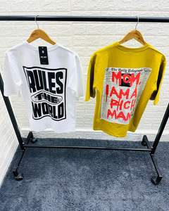 T-shirt streetwear homme en coton biologique 100% tricoté, coupe oversize, épaules tombantes, vente en gros, impression personnalisée, Bangladesh - Product Image 1