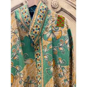 Chaqueta de Verano Jade para Mujer, Ligera, Reversible, Corte Ajustado, Corta, de Cuero, Nailon, Poliéster y Algodón - Product Image 6