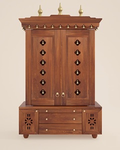 Large Wooden Pooja <b>Mandir</b> Handmade Temple Cabinet Traditional Indian Prayer Unit For Home Hotel Living Room KA1014 - Product Image 3