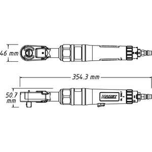 Clé à cliquet pneumatique solide haute performance Hazet 1/2'' – Outil premium pour une efficacité optimale - Product Image 2