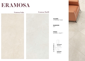 Eramosa สีเบจเคลือบกระเบื้องพอร์ซเลนการออกแบบที่ทันสมัยอิตาลีสำหรับวิลล่าห้างสรรพสินค้าโรงเรียน - Product Image 2