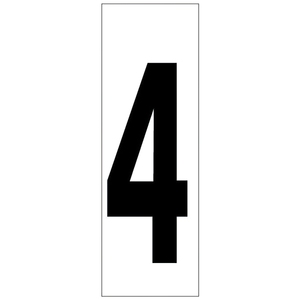 Numero Adesivo 46x140 mm. No. 4 - Product Image 1