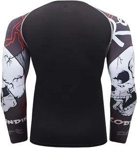 T-shirt de compression personnalisé à séchage rapide, manches longues, UPF 50, rashguard, vêtements de plage, protection solaire, anti-UV, rashguard - Product Image 2