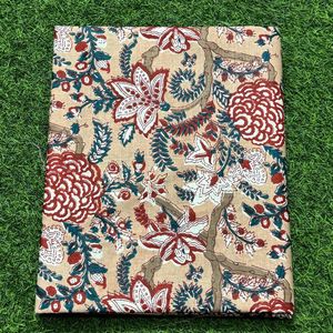 100% Premium coton tissu-sable marron Floral main bloc imprimer Boho Chic rustique décor à la maison bricolage Quilting robe faisant tricoté - Product Image 3