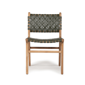 Solid <b>Wood</b> <b>Garden</b> <b>Chair</b> Woven Seat Dining Side <b>Chair</b> Natural Color Outdoor Furniture Minimalist Design Patio - Product Image 3