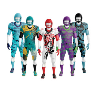 เสื้อฟุตบอลอเมริกันสำหรับทุกเพศชุดฤดูร้อนเสื้อกีฬาเยาวชนแบบสั้นระบายอากาศได้ดีลายธงจำนวนพลัสไซส์ - Product Image 1