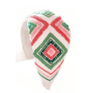 New Designer Multi Color Hot Selling Indian Hand Work <b>Rhinestone</b> <b>Top</b> Knot Headpiece for Toddlers and Adults with One Size Fit - Product Image 4