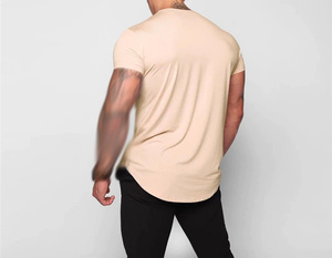 Men's <b>Black</b> Short Sleeve O-Neck Cotton <b>T</b>-<b>Shirt</b> Regular Fit Casual Solid Color Jersey Knitted <b>Plain</b> Dyed - Product Image 2