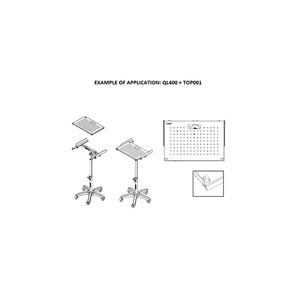 Soportes de mezclador de estudio totalmente ajustables QUIK LOK - QL/400 para equipos de 14,4 "a 21" que sostienen de forma segura unidades remotas de estudio - Product Image 4