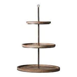 Support à gâteau en bois fait main pour les fêtes de mariage, offrant un design rustique naturel et un support d'affichage solide - Product Image 4