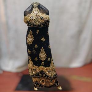 Customizable African Ethnic Floral Hand Beaded Stone Wedding <b>Dress</b> with Polyester Fabric for Women - Product Image 1