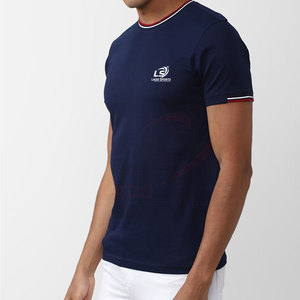 Camiseta ligera de tamaño personalizado para hombre, algodón duradero/fibra de bambú, patrón sólido, último estilo - Product Image 2