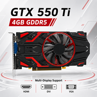 Nueva Tarjeta Gráfica GTX 550 Ti de 4GB GDDR5 de 128 Bits con un Solo Ventilador, PCI Express 2.0 X16, DirectX 11, para Juegos, con VGA/DVI para PC de Escritorio
