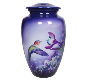 Urne funéraire Colibri Royal Violet avec finition brillante et design élégant pour commémoration adulte - Product Image 3