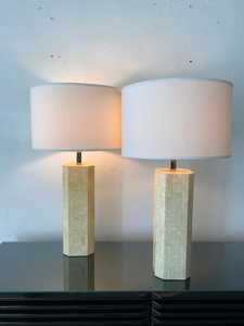 Handcrafted <b>Vintage</b> Resin Table Lamp Bone Inlay Bed Side Table Decoration for Home or Hotel - Product Image 4