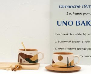 Latte Art Mugs Tasses à café en céramique Creative Oasis Series Tasses à café Cadeaux de fête des mères Femmes et amis - Product Image 2