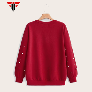 เสื้อสเวตเตอร์แบบสวมหัวของผู้หญิงโอเวอร์ไซส์แฟชั่นฤดูใบไม้ร่วงฤดูหนาวดีไซน์ใหม่ - Product Image 6