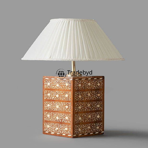 Lámpara de Mesa LED E26 AC con Incrustaciones de Hueso, Diseño de Autor, Hecha a Mano, Ecológica, Iluminación Moderna para Decoración de Interiores de Lujo, Tradebyd - Product Image 6