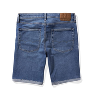 Shorts en jean pour hommes, qualité export, personnalisables, élégants, grandes tailles, tricotés, délavés mi-bleus, décontractés, écologiques, respirants, séchage rapide