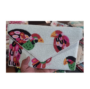 Bolso de mano indio hecho a mano con cuentas para mujer, bolsa de mano de noche, para Guru, Kirpa, Export House, venta al por mayor - Product Image 5