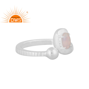 แหวนโอปอลแท้คุณภาพดีที่สุดอัญมณีโอปอลจากเอธิโอเปียนธรรมชาติเครื่องประดับแบบปรับได้สำหรับผู้หญิงของขวัญสำหรับผู้หญิง - Product Image 2