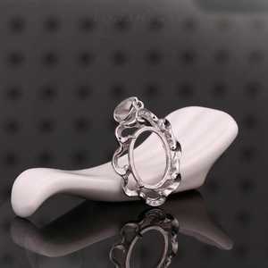 Base de Plata de Ley 925 Hecha a Mano para Colgante Ovalado de 8x10mm, Componentes para Joyería, Base para Engaste de Piedras Preciosas - Product Image 5