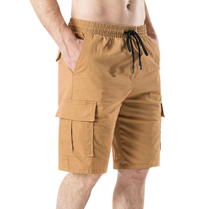 Vente en gros Short de jogging de plein air pour hommes Short cargo d'été multi-poches en coton et taille élastique Short de jogging décontracté pour hommes - Product Image 2