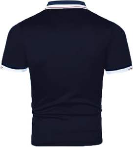 Mejor venta de los hombres 100% algodón verano transpirable manga corta tejido de punto para Casual para Polos Color sólido - Product Image 2