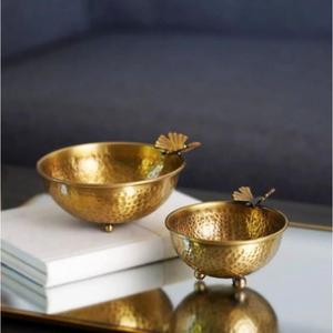 Durable Brass Serving <b>Bowl</b> for Special Occasions and Festive Gatherings with Antique Finished Round Shape Design Serving <b>Bowl</b> - Product Image 3