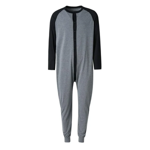 Polaire respirante grande taille vêtements de luxe personnalisé pyjama vêtements de nuit hommes Onesie 2024 dernière conception fermeture éclair avec poche - Product Image 3