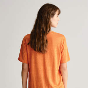 T-shirt en lin décontracté pour femme-Léger, durable et parfait pour un usage quotidien et des tenues élégantes - Product Image 4