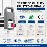 Ocbestjet 700ML Hochkapazitäts-PFI-741 Magenta Pigment- oder Farbstofftintenpatrone für Canon mit Einweg-Chip für Plotter