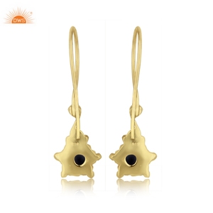 ต่างหูเงินแท้ที่ขายดีที่สุดพร้อมทอง 18k ชุบพลอยไพลินสีฟ้าธรรมชาติเครื่องประดับที่กําหนดเองผู้หญิง Gia ได้รับการรับรอง - Product Image 3