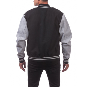 Veste bomber en laine pour homme avec broderie de logo personnalisé, veste de baseball streetwear, veste d'hiver écologique - Product Image 2