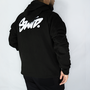 Men's Comfortable <b>Oversized</b> <b>Fleece</b> <b>Hoodie</b> Breathable Sweatshirt with Heat-Transfer Printed Embroidered DIY Pattern Washed Collar - Product Image 2