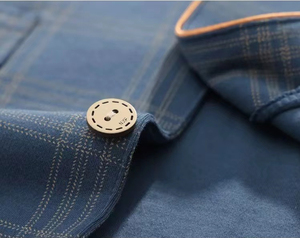 Conjunto de Pijamas de Talla Grande para Hombre, Pantalones de Manga Larga con Cuello Vuelto, Ropa de Dormir, Pijama de Ocio, Ropa de Noche PARA EL Hogar - Product Image 3