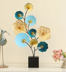 Gran oferta, nuevo diseño, escultura de flores, escultura decorativa de mesa, flor, pieza de exhibición de Metal para decoración de hogar y oficina personalizada - Product Image 1