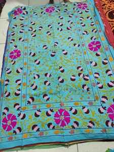 Custom Made Woven Organic Cotton Printed Suzani Blankets and <b>Quilts</b> with Eco-Friendly Features for Fall Home Use - Product Image 2