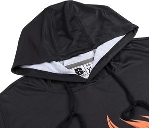 Sweats à capuche à manches courtes pour hommes Workout Gym Athletic Pullover T-shirts Sweatshirts légers - Product Image 3