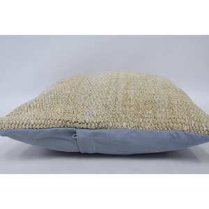 หมอนผ้าแคนธาขนสัตว์สีเบจ16x16นิ้วดีไซน์โบโฮแบบชนบทพร้อมลายดอกไม้ปักวินเทจสำหรับบ้านหรือโซฟา - Product Image 5