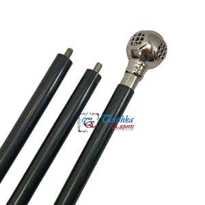 Canne de marche pliable en bois noir de 94 cm, de haute qualité, en laiton nickelé, faite à la main, avec poignée de 500 g, style Art Déco – Idéale pour les personnes âgées - Product Image 5