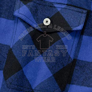 Camisa a Cuadros de Algodón Puro para Hombre, Marca FANTASY WEAR OEM 2026, Premium y de Alta Calidad para Verano, con Diseño y Logotipo Personalizados - Product Image 3